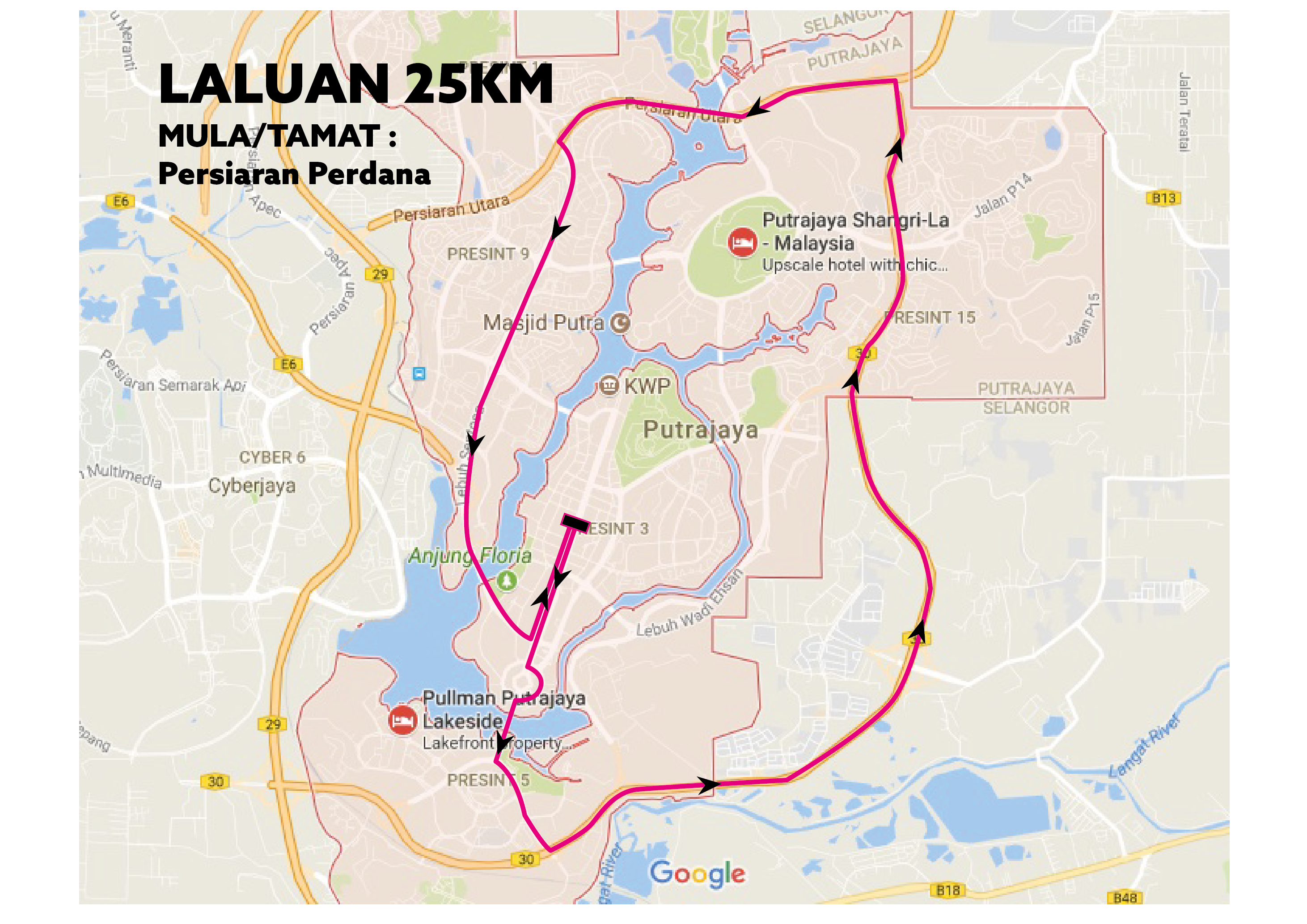 Peta laluan 25km